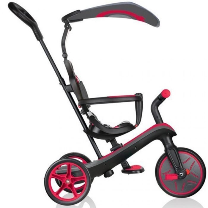 Globber New Red Explorer Trike 4in1 - Çocuklar İçin Eğlenceli Araç - Görsel 2