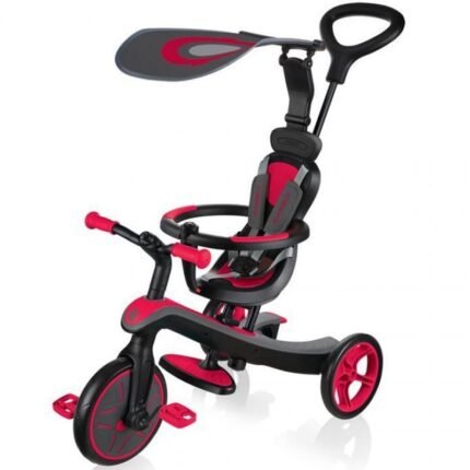 Globber New Red Explorer Trike 4in1 - Çocuklar İçin Eğlenceli Araç