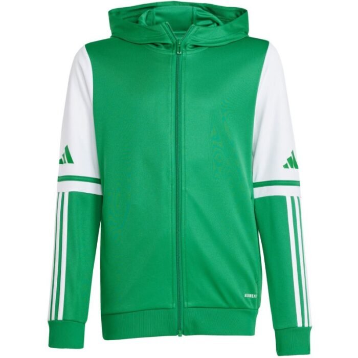 Çocuk - Adidas Squadra 25 Hoody Çocuk Sweatshirt Yeşil-Beyaz JP3386 - Modern Çocuk Sweatshirt Modelleri - Görsel 6