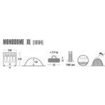 Ev ve Yaşam - High Peak Monodome 4 Çadır Mavi Gri 10164 - Geniş ve Dayanıklı Çadır - Görsel 2