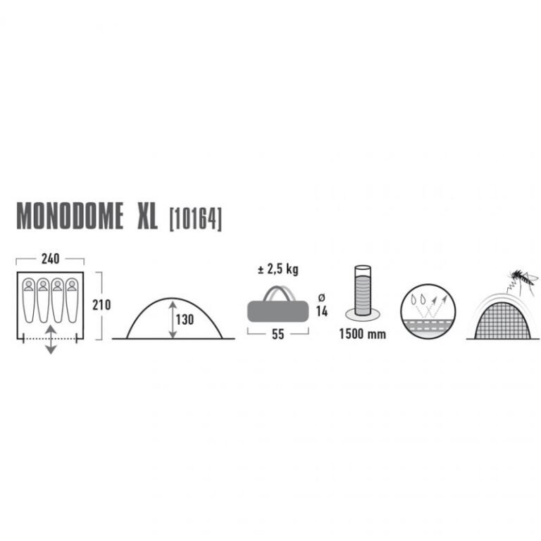 Ev ve Yaşam - High Peak Monodome 4 Çadır Mavi Gri 10164 - Geniş ve Dayanıklı Çadır - Görsel 2