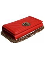 Çanta - Dolce Gabbana Kırmızı Kapitone Devotion Telefon Çantası - Lüks ve Şık - Görsel 2