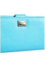 Çanta - Dolce Gabbana Açık Mavi Deri Bifold Kadın Cüzdan - Kullanışlı ve Şık - Görsel 6