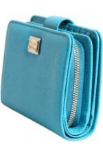 Çanta - Dolce Gabbana Açık Mavi Deri Bifold Kadın Cüzdan - Kullanışlı ve Şık - Görsel 5