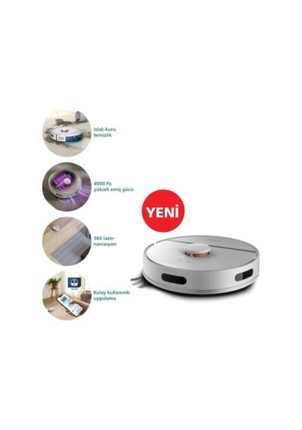 Philips HomeRun 3000 Serisi XU3000/02 Islak Kuru Robot Süpürge ve Mop Beyaz