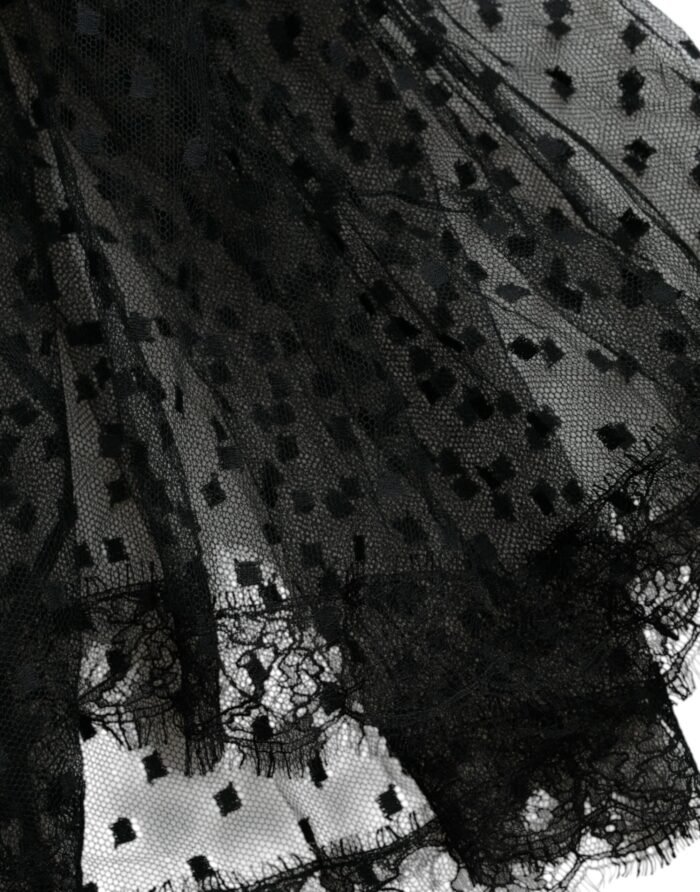 Dolce & Gabbana Siyah Dantel Detaylı Yüksek Bel Etek - Görsel 6