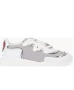 Ayakkabılar - Moschino LOVE RUNNING35 Deri ve Kumaş Kadın Sneaker - Görsel 2