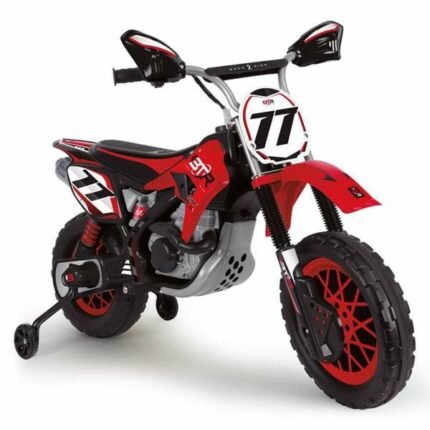Çocuk - İnjusa 12V Kırmızı Çocuk Elektrikli Scooter - Eğlenceli Motosiklet Yolculuğu - Ana Görsel