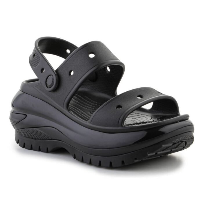 Ayakkabılar - Crocs Classic Mega Crush W 207989 Terlik Siyah - Görsel 5