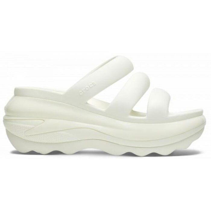 Ayakkabılar - Crocs Mega Crush Triple Strap Kadın Terlik Chalk Rengi - Ana Görsel