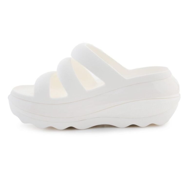 Ayakkabılar - Crocs Mega Crush Triple Strap Kadın Terlik Chalk Rengi - Görsel 2