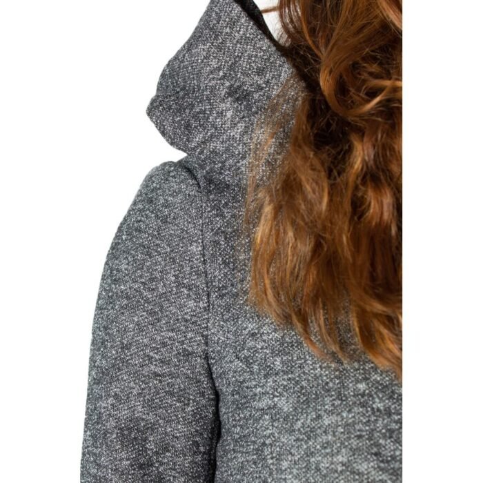 Sadece Gri Polyester Kaban - Görsel 3