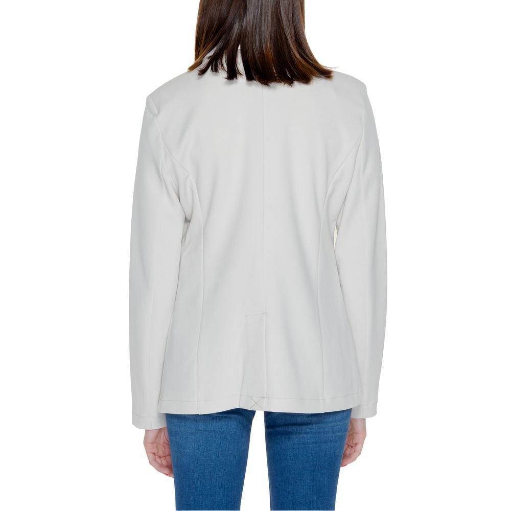 4759583.jpeg Sadece Bej Polyester Blazer Ceket - Görsel 1