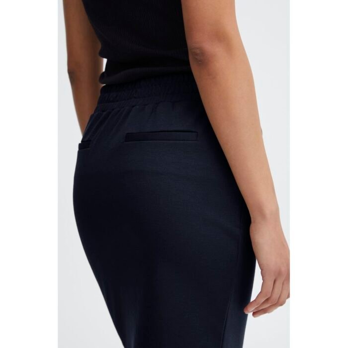 ICHI Mavi Polyester Mini Etek - Görsel 4