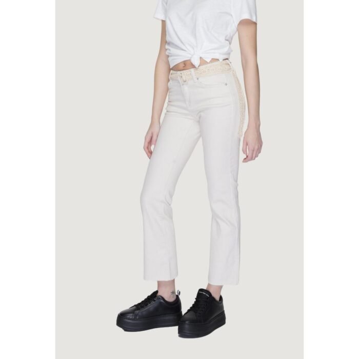 Vero Moda Bej Pamuk Bootcut Jean - Görsel 4