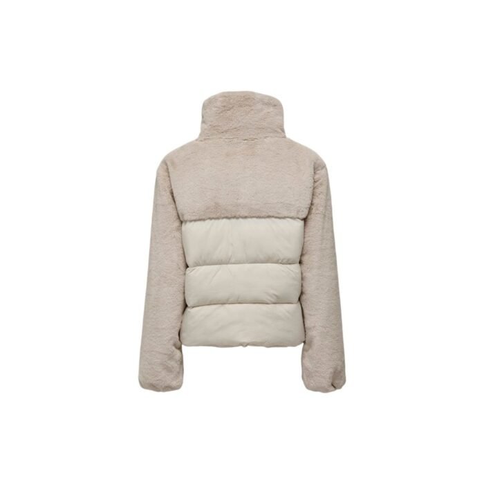 Sadece Bej Polyester Mont ve Ceket - Görsel 2