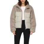 Sadece Bej Polyester Mont ve Ceket - Görsel 3