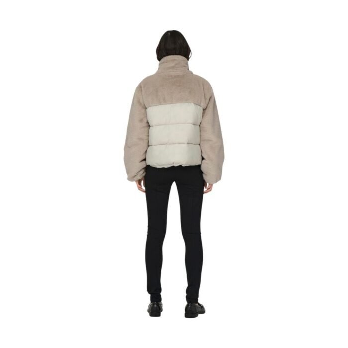 Sadece Bej Polyester Mont ve Ceket - Görsel 4