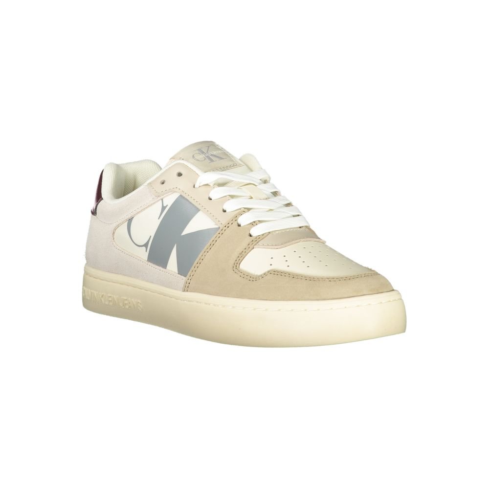 7424004.jpeg Calvin Klein Bej Polyester Erkek Sneaker - Görsel 1