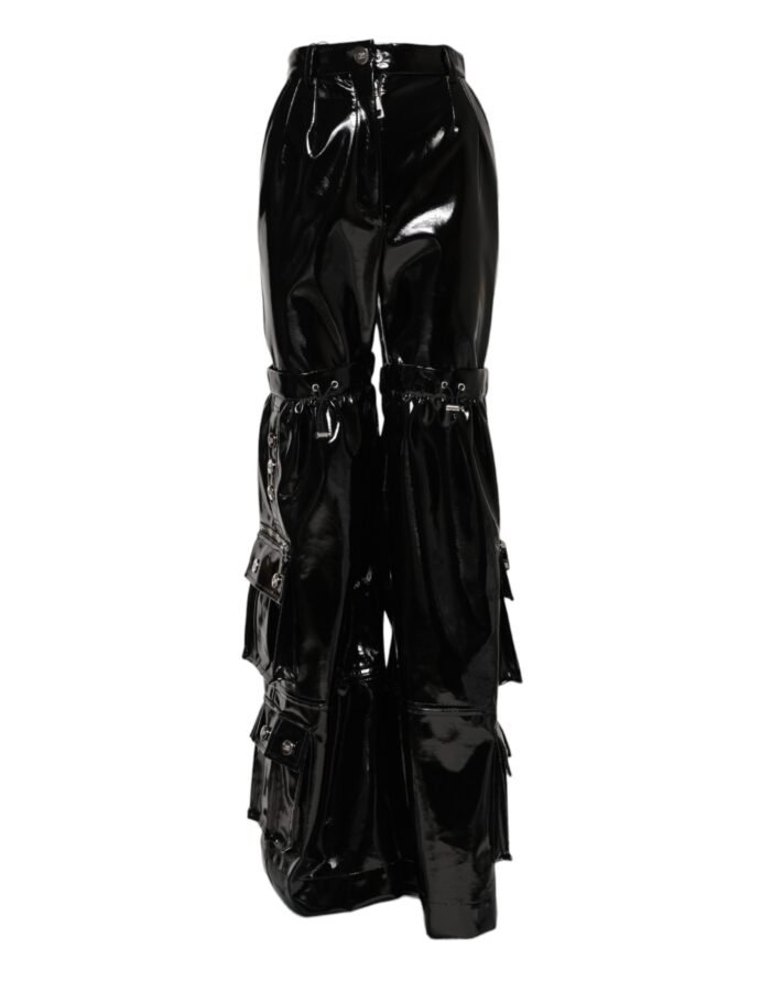 Dolce & Gabbana Siyah Yüksek Bel Kargo Bootcut Pantolon - Görsel 2