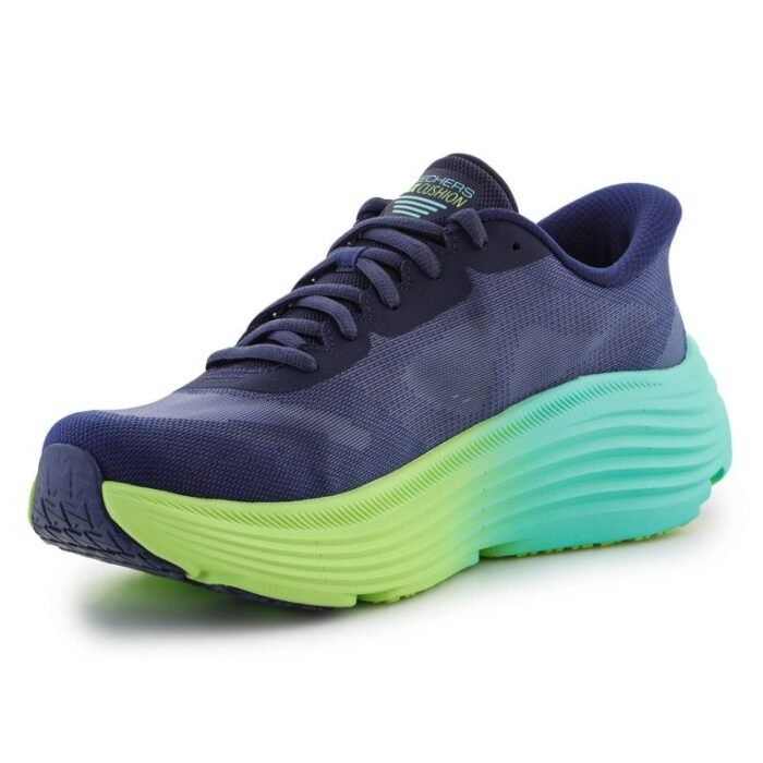 Ayakkabılar - Skechers Max Cushioning Slip-Ins 129473-NVLM Kadın Spor Ayakkabı - Görsel 4