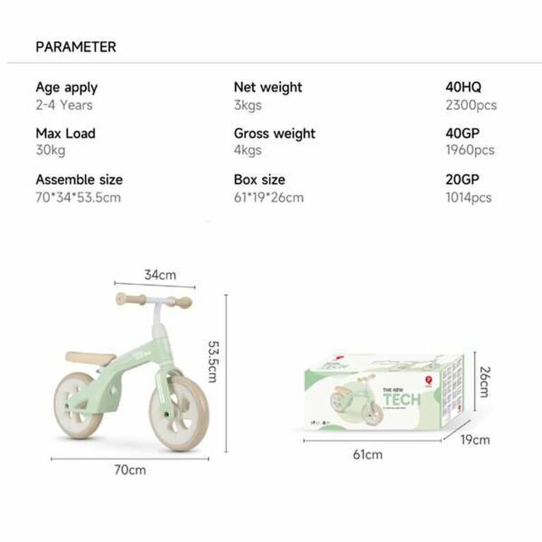 Çocuk - Ociotrends Mingt 10 Çocuk Bisikleti Pedalsız, Yeşil Renk - Görsel 2