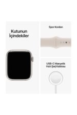 Watch Series 8 45mm GPS Yıldız Işığı Alüminyum Kasa ve Spor Kordon (Apple Türkiye Garantili) - Görsel 9