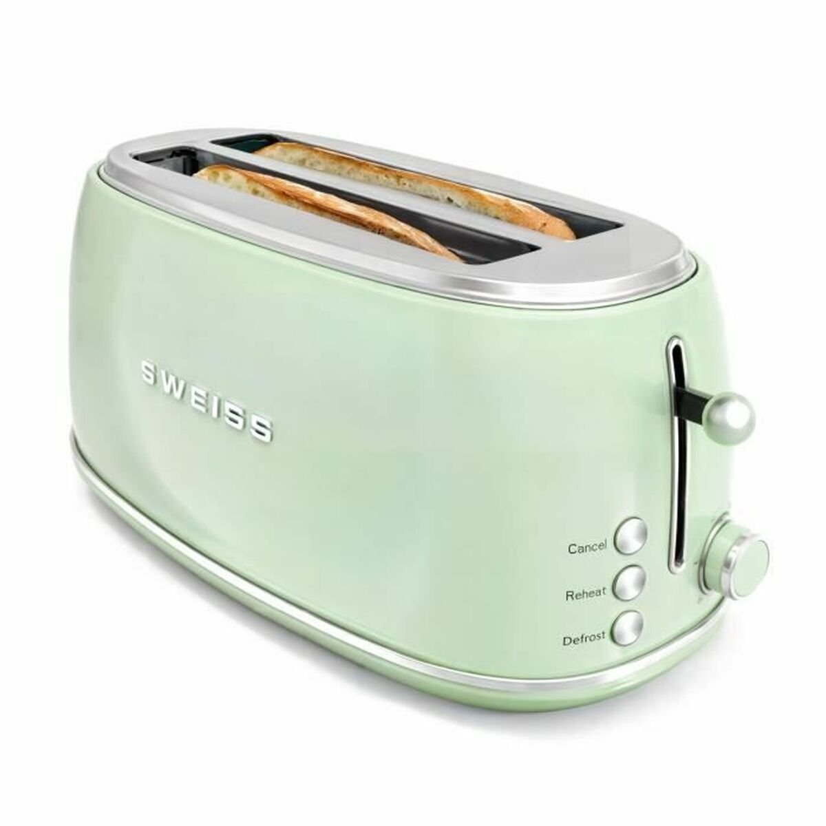 toaster-sweiss-sweiss-grv7-green-1500-w_1224519 (1) Ev ve Yaşam - Sweiss GRV7 Yeşil Retro Ekmek Kızartma Makinesi 1500 W - Ana Görsel