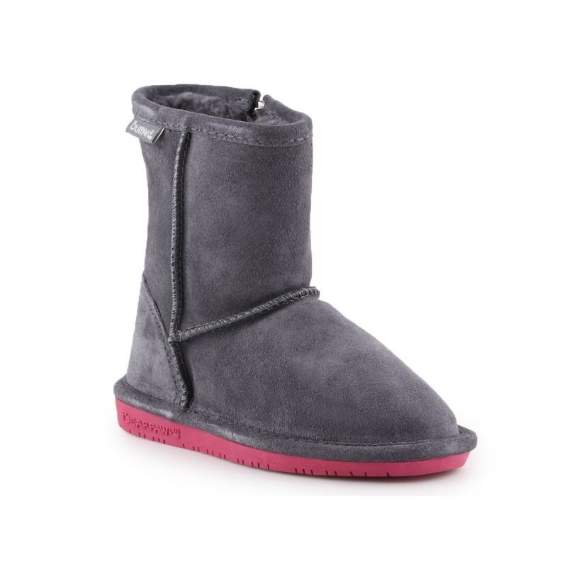 tryoshop-bearpaw-emma-toddler-zipper-jr-608tz-903-charcoal-pomberry-winter-boots-630525 BearPaw Emma Küçük Çocuk