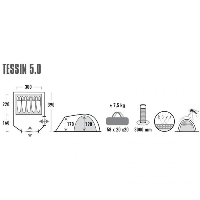 Ev ve Yaşam - High Peak Tessin 5 çadır - Görsel 8