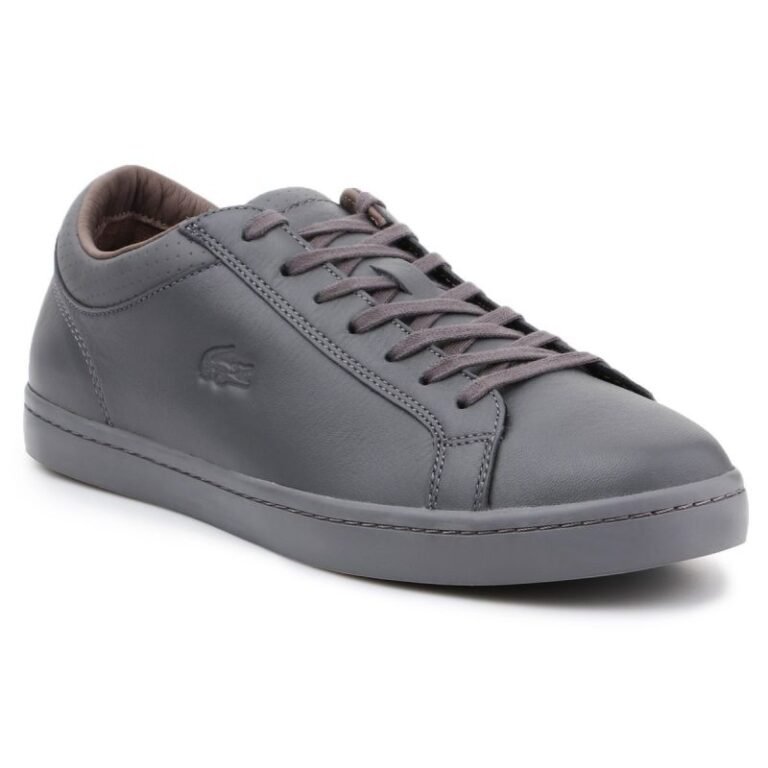 Ayakkabılar - Lacoste Straightset 4 Srm Gry Deri Erkek Spor Ayakkabı - Ana Görsel