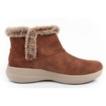 Ayakkabılar - Skechers Go Walk W 144660CSNT Kadın Botlar - Görsel 3