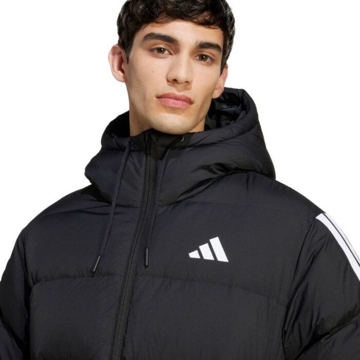 Kadın - adidas Essentials Climawarm 3 Şeritli Şişme Kapüşonlu Mont (Erkek, TurizmDış Mekan) - Görsel 4