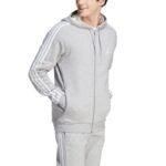 Kadın - adidas Essentials Fleece 3-Şeritli Tam Fermuarlı Erkek Sweatshirt IJ6479 (Erkek, Antrenman) - Görsel 4