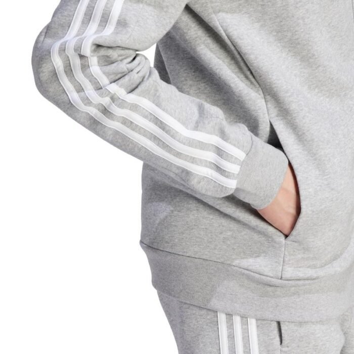 Kadın - adidas Essentials Fleece 3-Şeritli Tam Fermuarlı Erkek Sweatshirt IJ6479 (Erkek, Antrenman) - Görsel 5