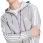 Kadın - adidas Essentials Fleece 3-Şeritli Tam Fermuarlı Erkek Sweatshirt IJ6479 (Erkek, Antrenman) - Görsel 6