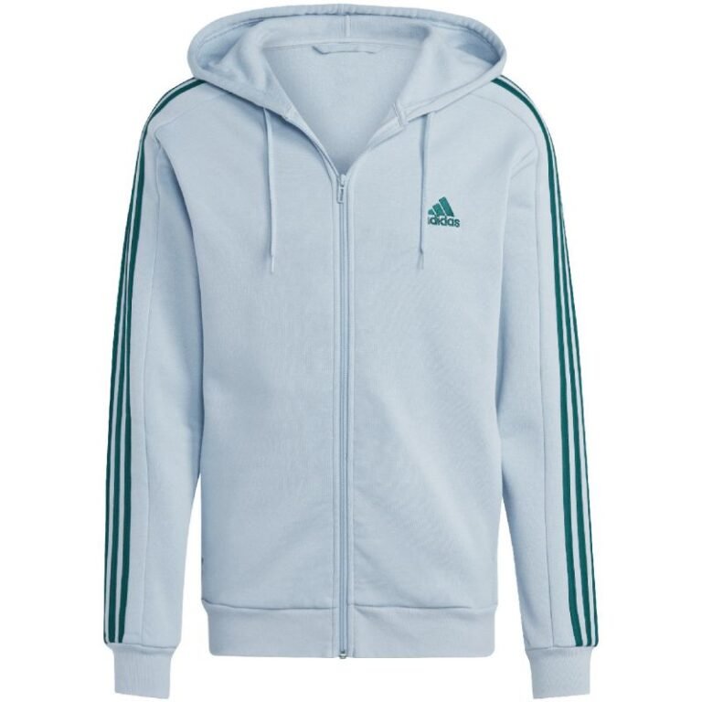 Kadın - adidas Essentials Fleece 3-Şeritli Tam Fermuarlı Erkek Sweatshirt (Erkek, Antrenman) - Ana Görsel