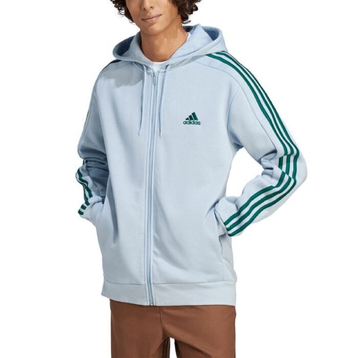 Kadın - adidas Essentials Fleece 3-Şeritli Tam Fermuarlı Erkek Sweatshirt (Erkek, Antrenman) - Görsel 5