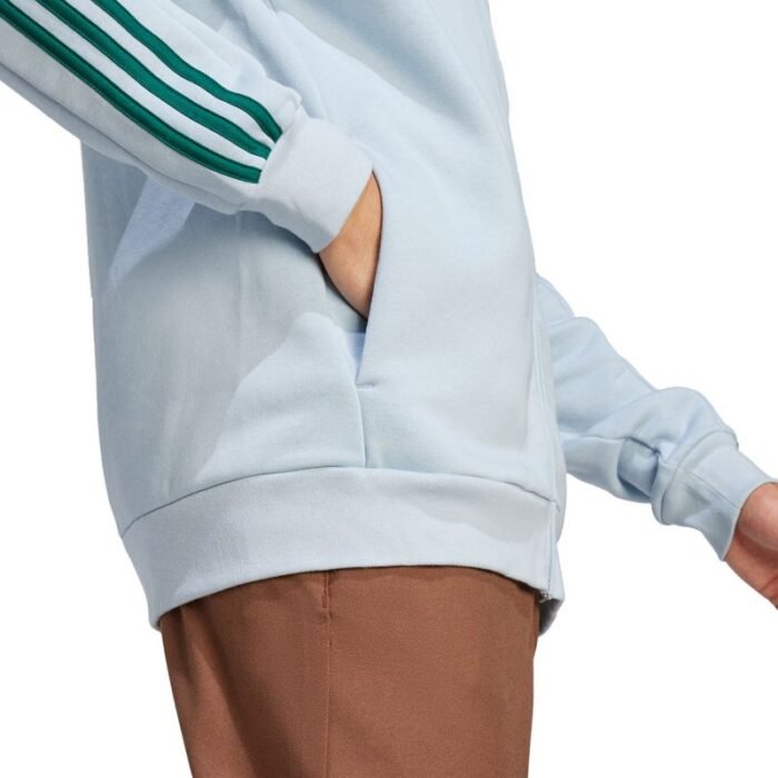 Kadın - adidas Essentials Fleece 3-Şeritli Tam Fermuarlı Erkek Sweatshirt (Erkek, Antrenman) - Görsel 7