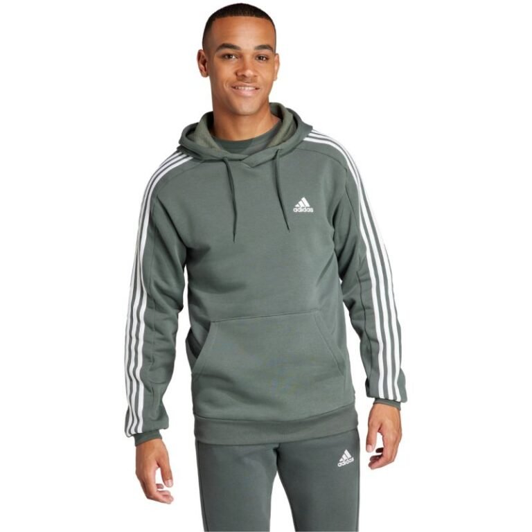 Kadın - adidas Essentials Fleece 3-Şeritli Kapüşonlu Sweatshirt Erkek IX2366 (Erkek, Antrenman) - Görsel 2