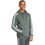 Kadın - adidas Essentials Fleece 3-Şeritli Kapüşonlu Sweatshirt Erkek IX2366 (Erkek, Antrenman) - Görsel 4