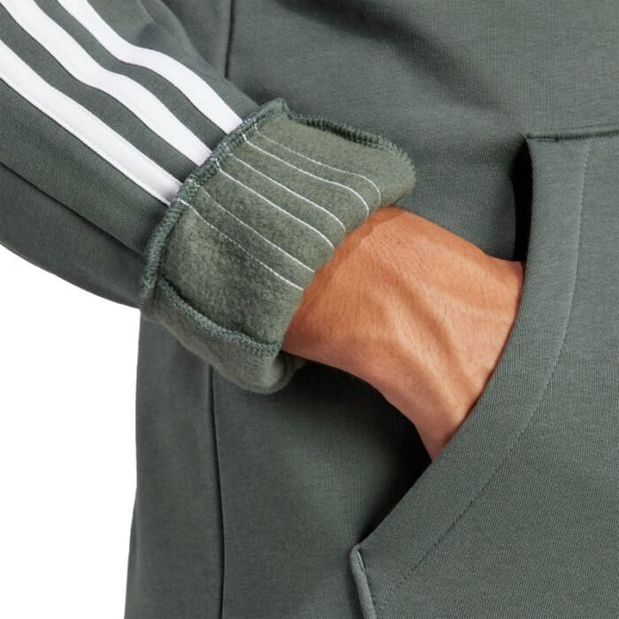 Kadın - adidas Essentials Fleece 3-Şeritli Kapüşonlu Sweatshirt Erkek IX2366 (Erkek, Antrenman) - Görsel 6