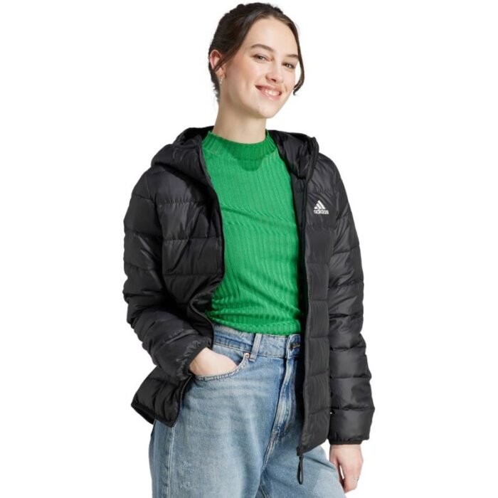 Kadın - adidas Essentials Hafif Şişme Kapşonlu Ceket Kadın HZ5724 (Kadın, TurizmDış Mekan) - Görsel 4