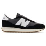 Ayakkabılar - New Balance erkek spor ayakkabı, süet deri yaşam tarzı spor ayakkabısı, siyah (MS237GA) - Ana Görsel