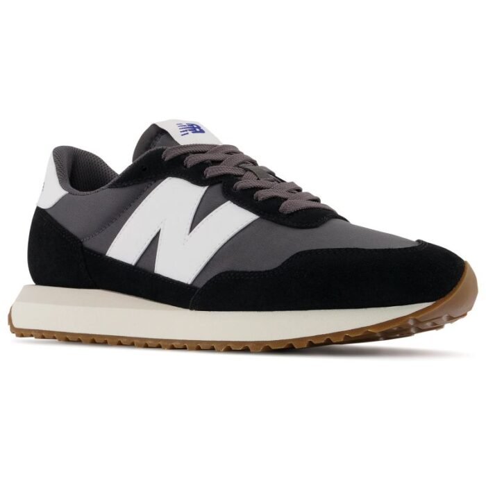 Ayakkabılar - New Balance erkek spor ayakkabı, süet deri yaşam tarzı spor ayakkabısı, siyah (MS237GA) - Görsel 4