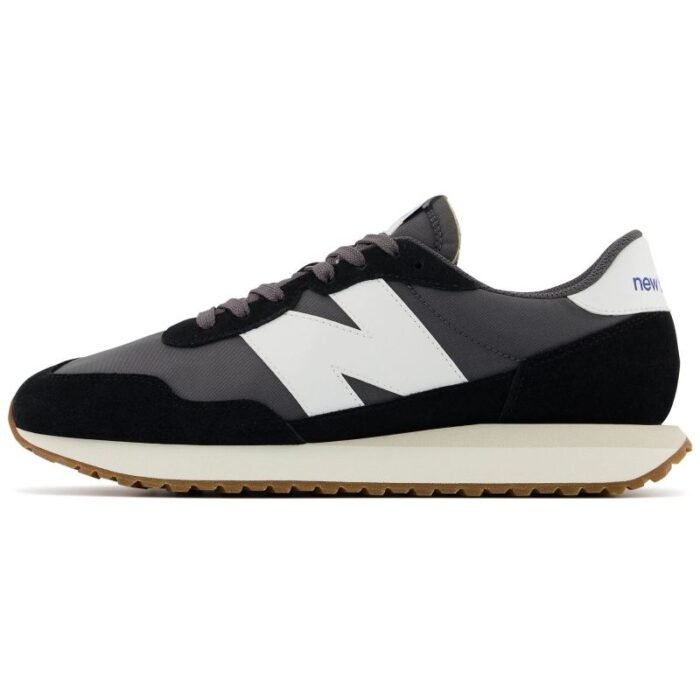 Ayakkabılar - New Balance erkek spor ayakkabı, süet deri yaşam tarzı spor ayakkabısı, siyah (MS237GA) - Görsel 6