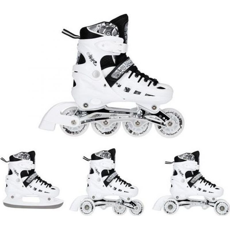 tryoshop-nh10905-4in1-white-led-size-s-31-34-roller-skates-with-dimensional-hockey-blade-nils-extreme-1565708 Çocuk - NH10905 4ü 1 Arada BEYAZ LED BÜYÜKLÜK S (31-34) Patenler, BOYUTLU HOKEY BLADE NILS EXTREME - Ana Görsel