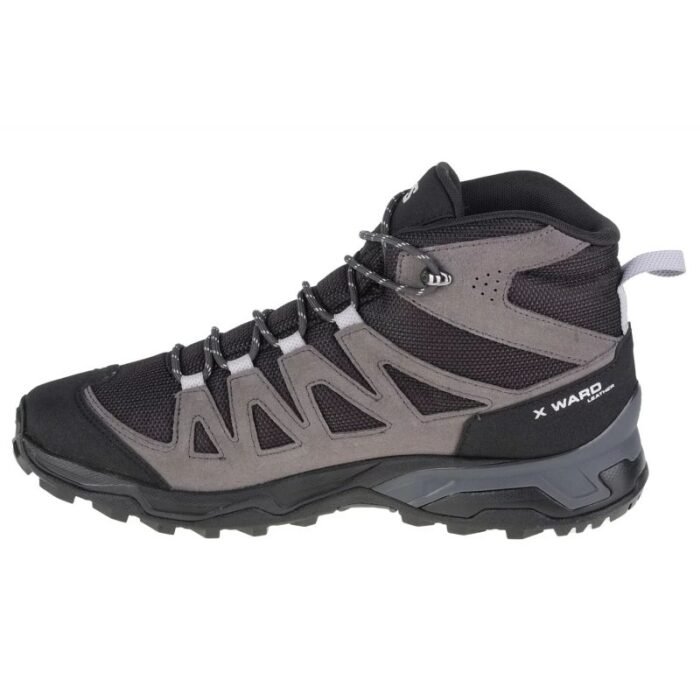 Ayakkabılar - Salomon X Ward Deri Orta GTX Erkek Ayakkabı GriGümüş (Erkek, TurizmDış Mekan) - Görsel 2
