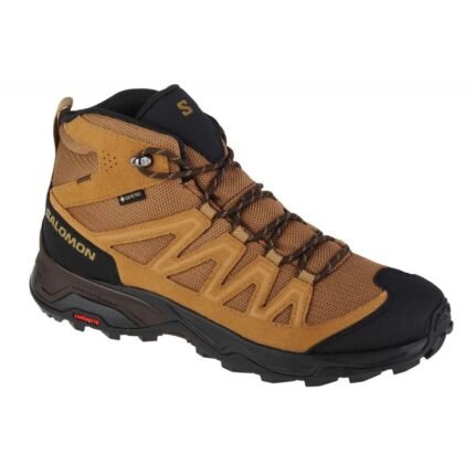 Ayakkabılar - Salomon X Ward Deri Orta GTX Erkek Ayakkabı Kahverengi (Erkek, TurizmDış Mekan) - Ana Görsel