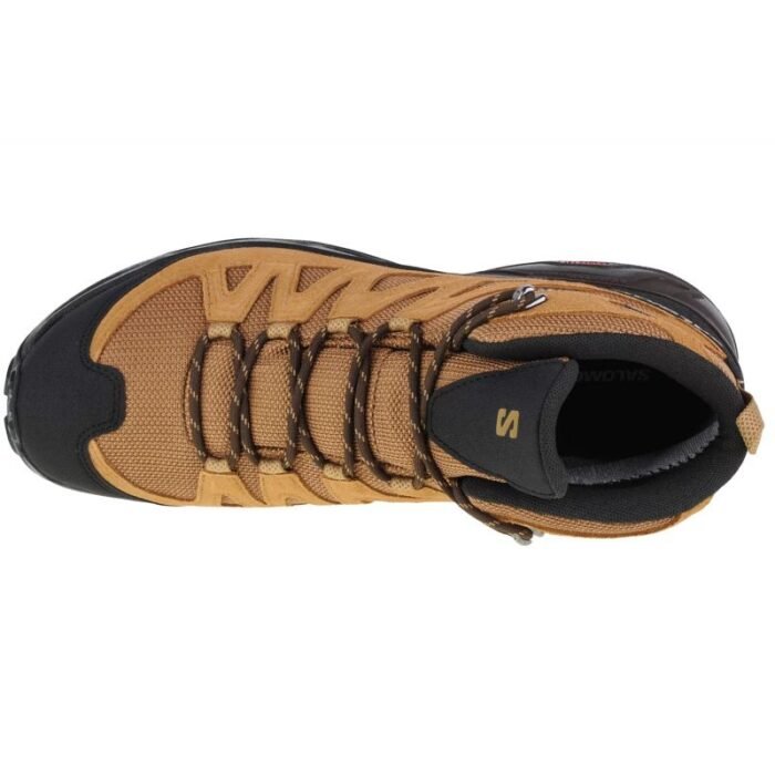 Ayakkabılar - Salomon X Ward Deri Orta GTX Erkek Ayakkabı Kahverengi (Erkek, TurizmDış Mekan) - Görsel 3